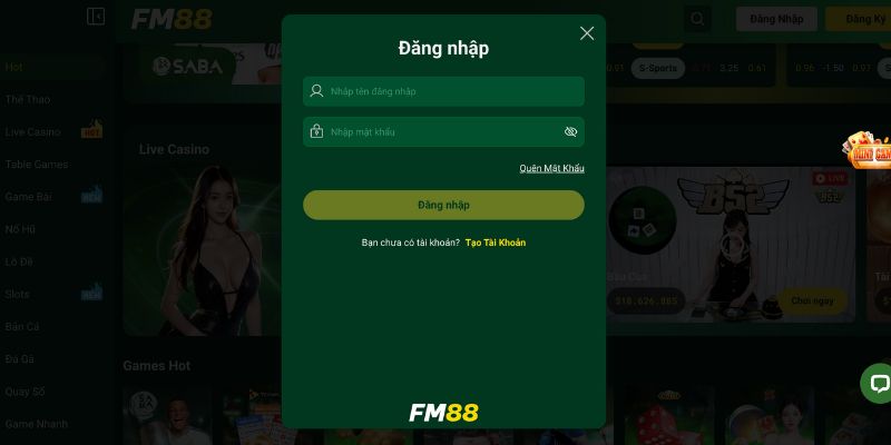 Những vấn đề thường gặp khi đăng nhập FM88