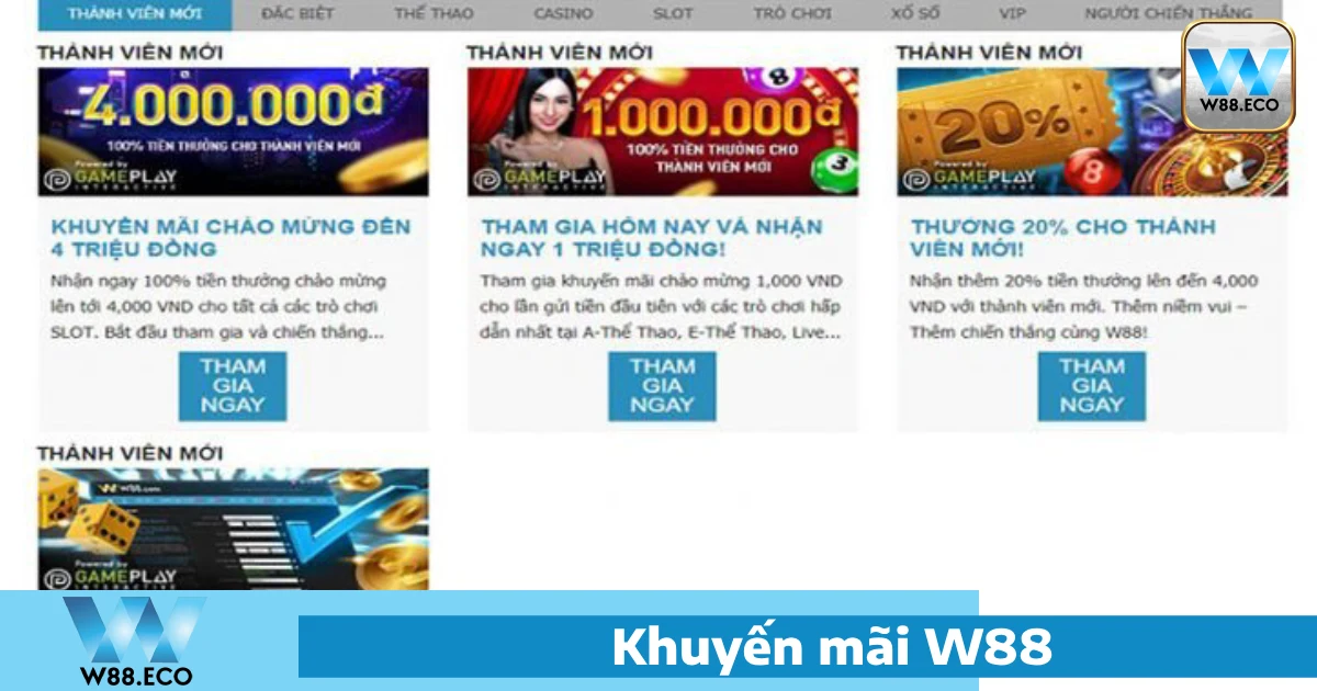 khuyen mai w88 3 - 7m vn
